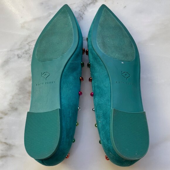 Katy Perry Hollie Christmas Flat in Green, Size 6 - Picture 4 of 4